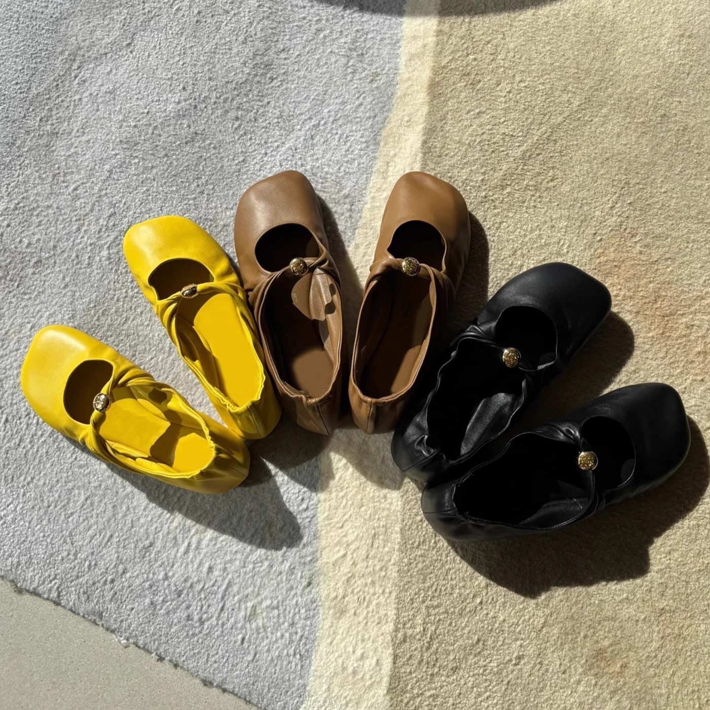 Elegant Ballet Shoes Free Shipping Spring New Design Retro Wrinkle Square Toe Flat Womens Shoes One Strap Soft Sole Mary Jane Shoes