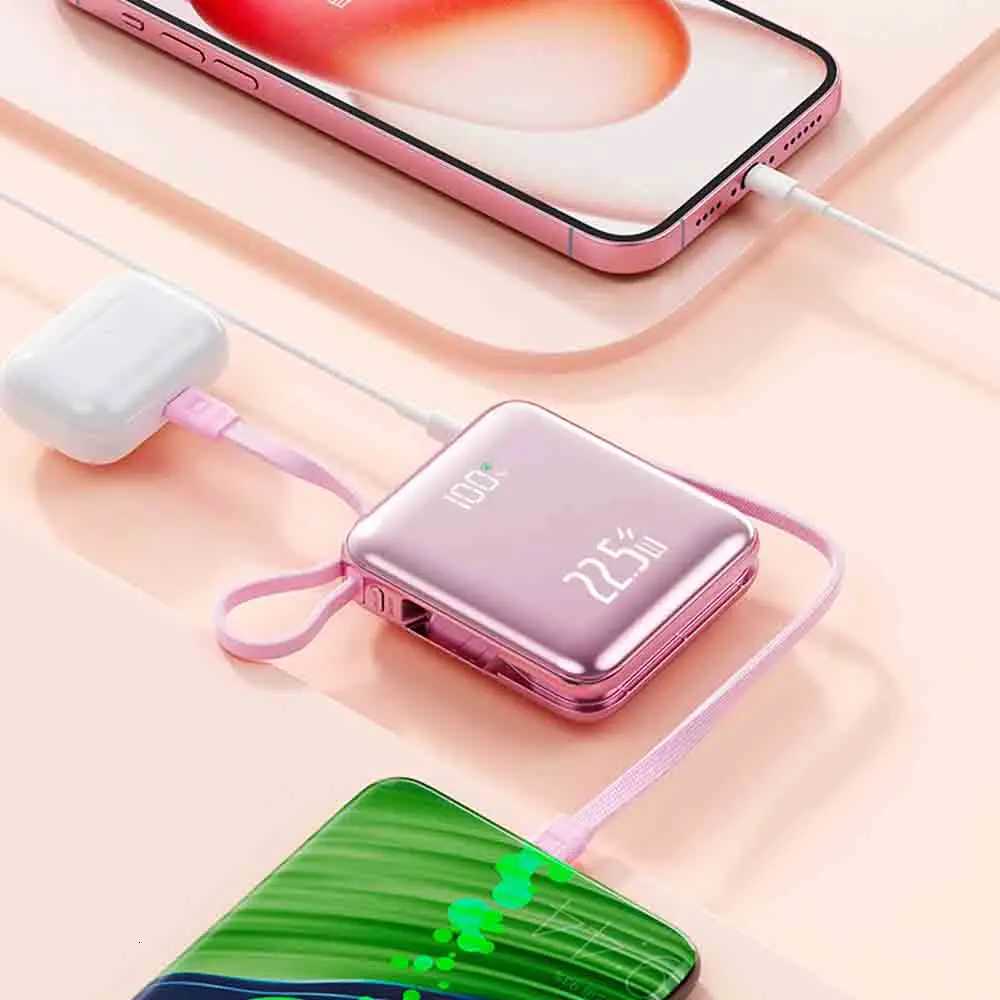 Mini Cute Power Bank 20000mAh CCC Certificated External Battery Built-in Cable 225W Fast Charging Battery for IPhone H251213