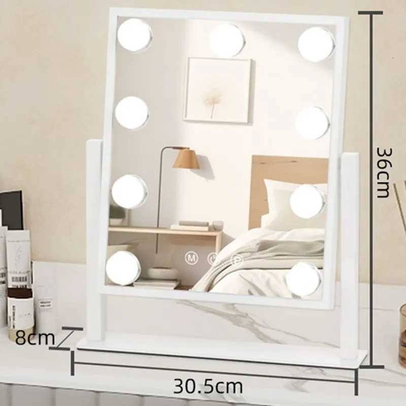New Mirror with 12 Dimmable LED Lights Tabletop Dressing Room Lighted Makeup MirrorT251213
