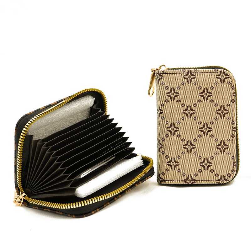 Presbyopia Organ Card Holder Checkerboard Cpact Fiable Large Capacity Coin Purse Y251213