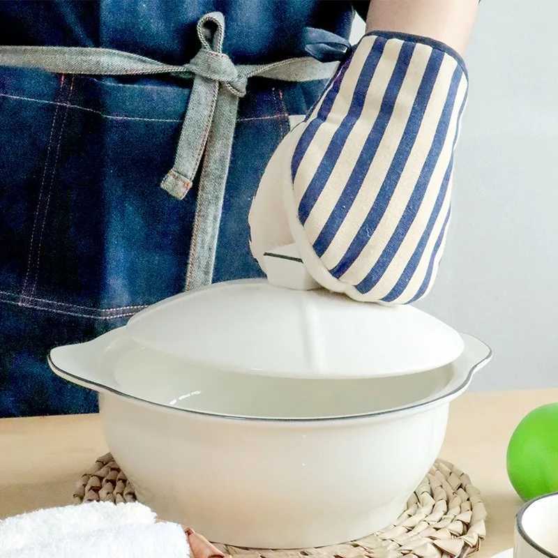 Oven Cotton Gloves Microwave Oven Baking Steaming Cpartment Heat Insation Ironing Thickening Japanese Kitchen Gloves H251212