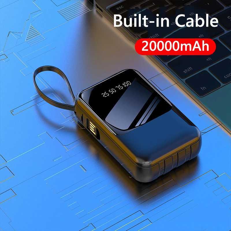 20000mAh Power Bank Suitable IPhone Portable Battery Fast Charging Built-In with 4-Wire Digital Display External H251213