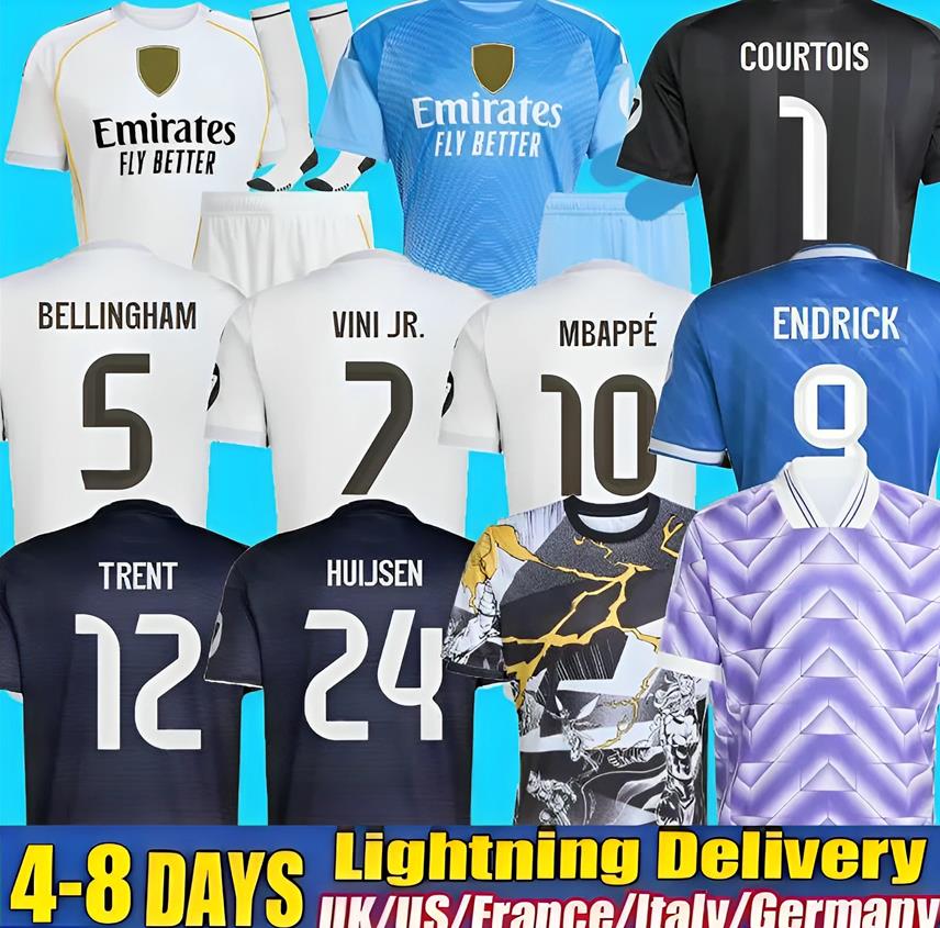 25 26 Reals Madrid kits #10 MBAPPE BELLINGHAM TRENT VINI JR soccer jerseys RODRYGO MODRIC Valverde Arda Guler Endrick home away third football shirt kids kit uniform