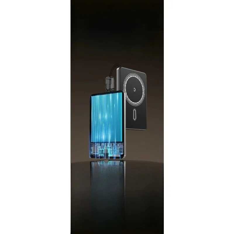 tra-thin Magnetic Charging Treasure Wireless External Battery Mobile Power H251213