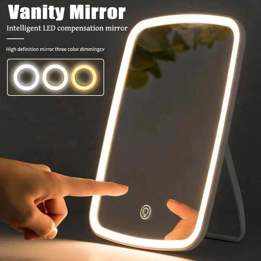 Vanity Lights USB Tricolor Light Foldable Makeup Mirror Bathroom Dressing Table Lighting Dimmable LED Vanity Light For BeautyT251213