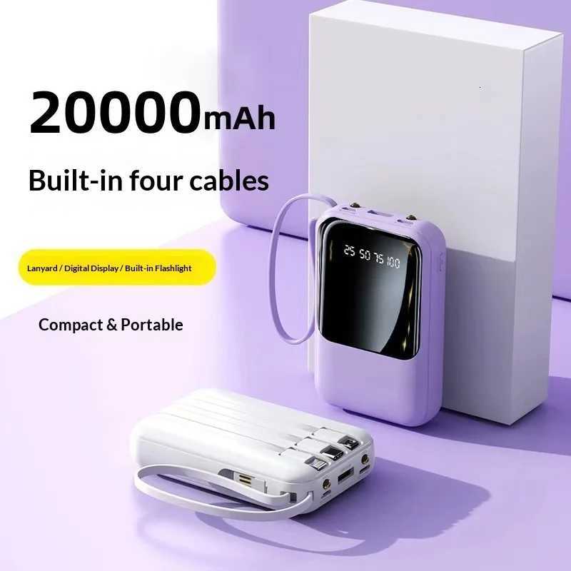 Mini wired smart digital display 20000mAh high-capacity power bank for convenient mobile charging power banks H251213