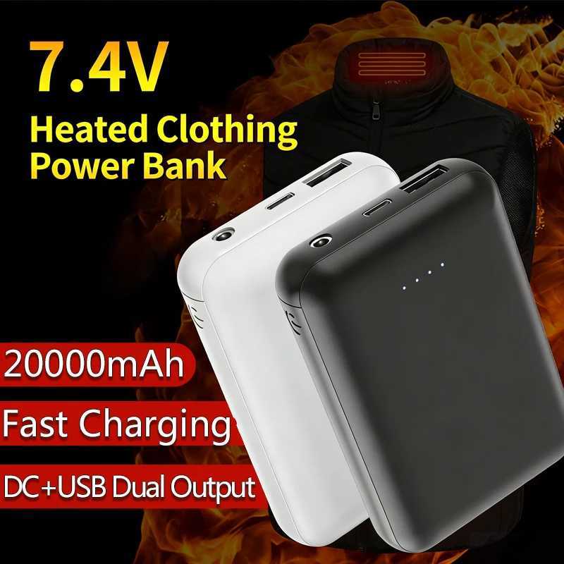 Portable Power Bank 20000mah External Battery USB Fast Charging Mini Heating For Vest Jacket Socks Glove Equipment H251213