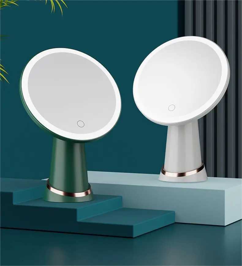 Cosmetic Mirror with Lights 3 Colours LED Cosmetic Mirror Light Rechargeable Stand Light Beauty Cosmetic Light Touch ControlT251213