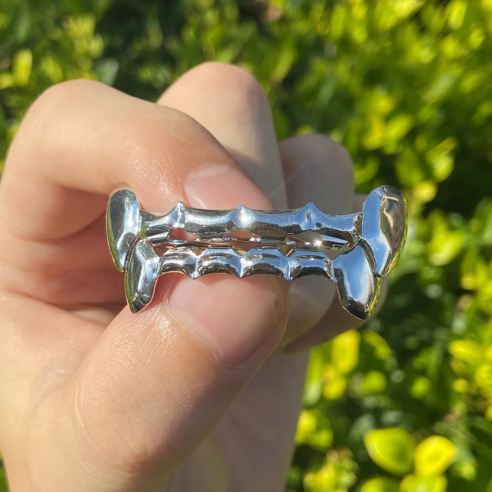 RACHELZ Hip Hop Glossy Teeth Fangs Trend Mouth Tooth Caps Decor For Women Men Jewelry Halloween Jewelry Gift 251208{category}