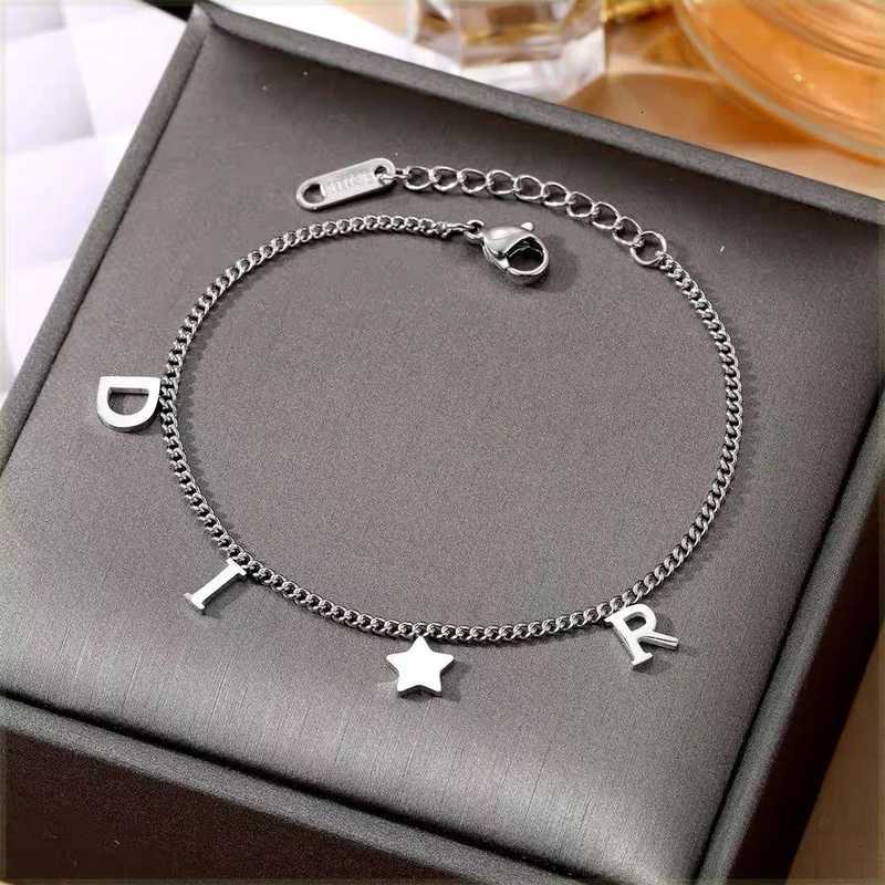 Korea New Fashion Letter Star Pendant Woman Simple Vintage Stainless Steel Luxury Jewelry Accessories Gifts M251213