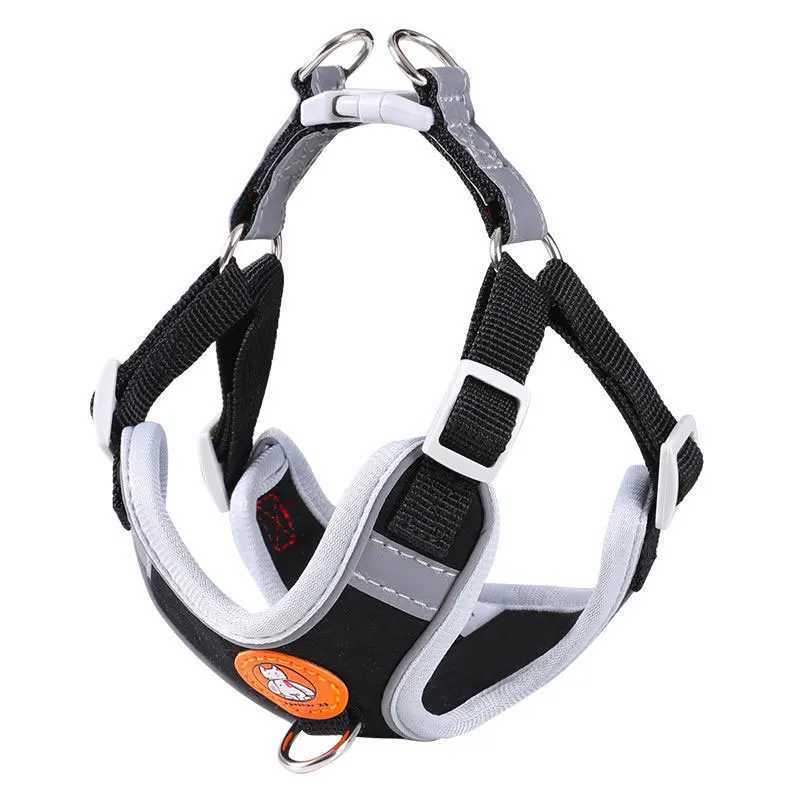 Adjustable dog harness no pull cute cat soft walking leash set pet dog vest teddy beagle suitable for small and medium dogs M251213