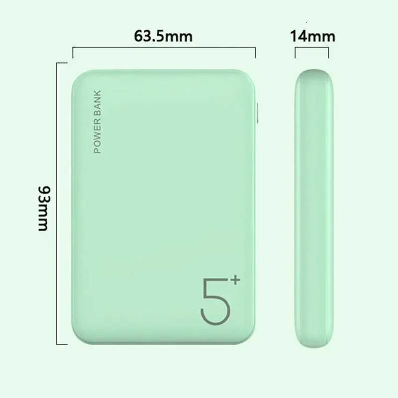 tra Silm External Battery Polymer 5000mAh Power bank Portable Phone Charger Type C Power Bank For iPhone Mi Power bank H251213