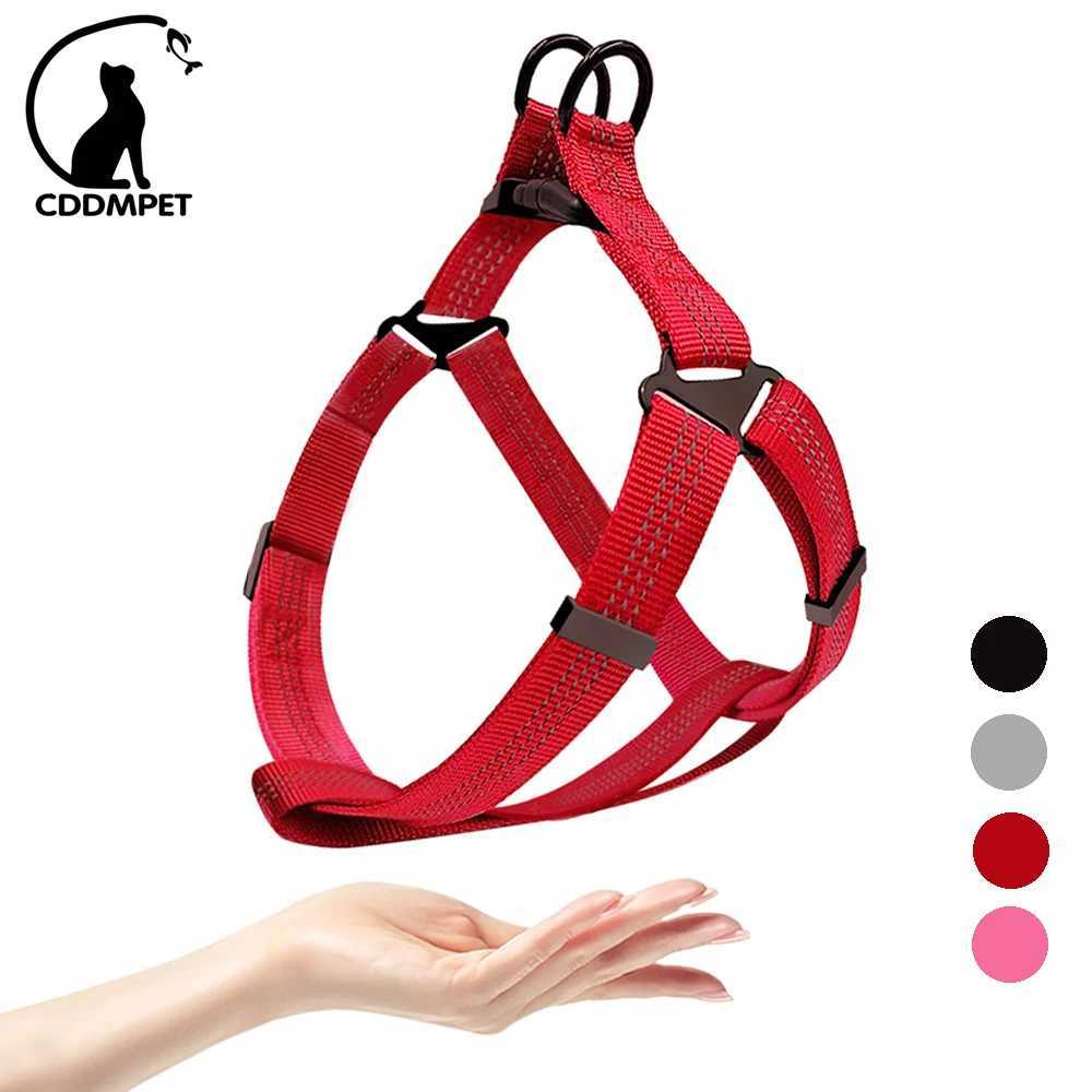CDDMPET Big Dog Y Harness Adjustable Nylon Pet Harness for Medium Large Dogs Reflective Dog Chest Straps Bulldog Walking Harness M251213