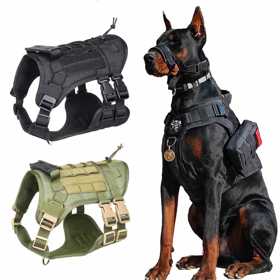 Military Large Dog Harness Pet German Shepherd Training Vest Tactical Dog Harness And Leash Set For Dogs Accessories M251213