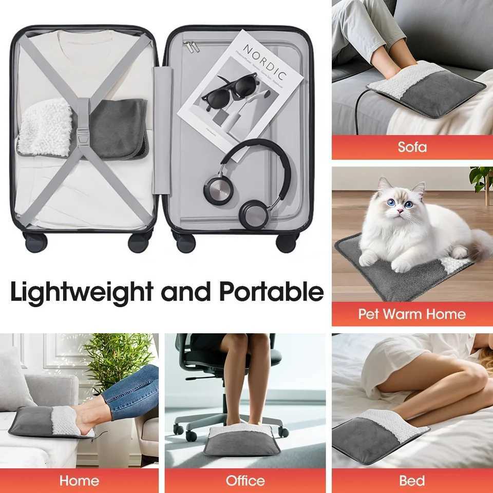 USB Winter Heating Foot Mat Office Home Washable Electric Heating Foot Pad Warm Feet Heater Soft Portable Electric Heater Y251212