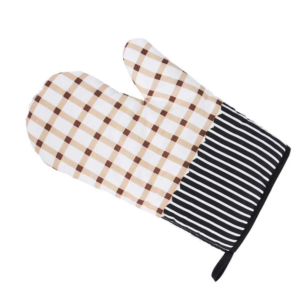 Heat Resistant Cotton Oven Mitts Gloves Microwave Baking Protection Anti Scald He Kitchen Gift for Cooking Enthusiasts H251212
