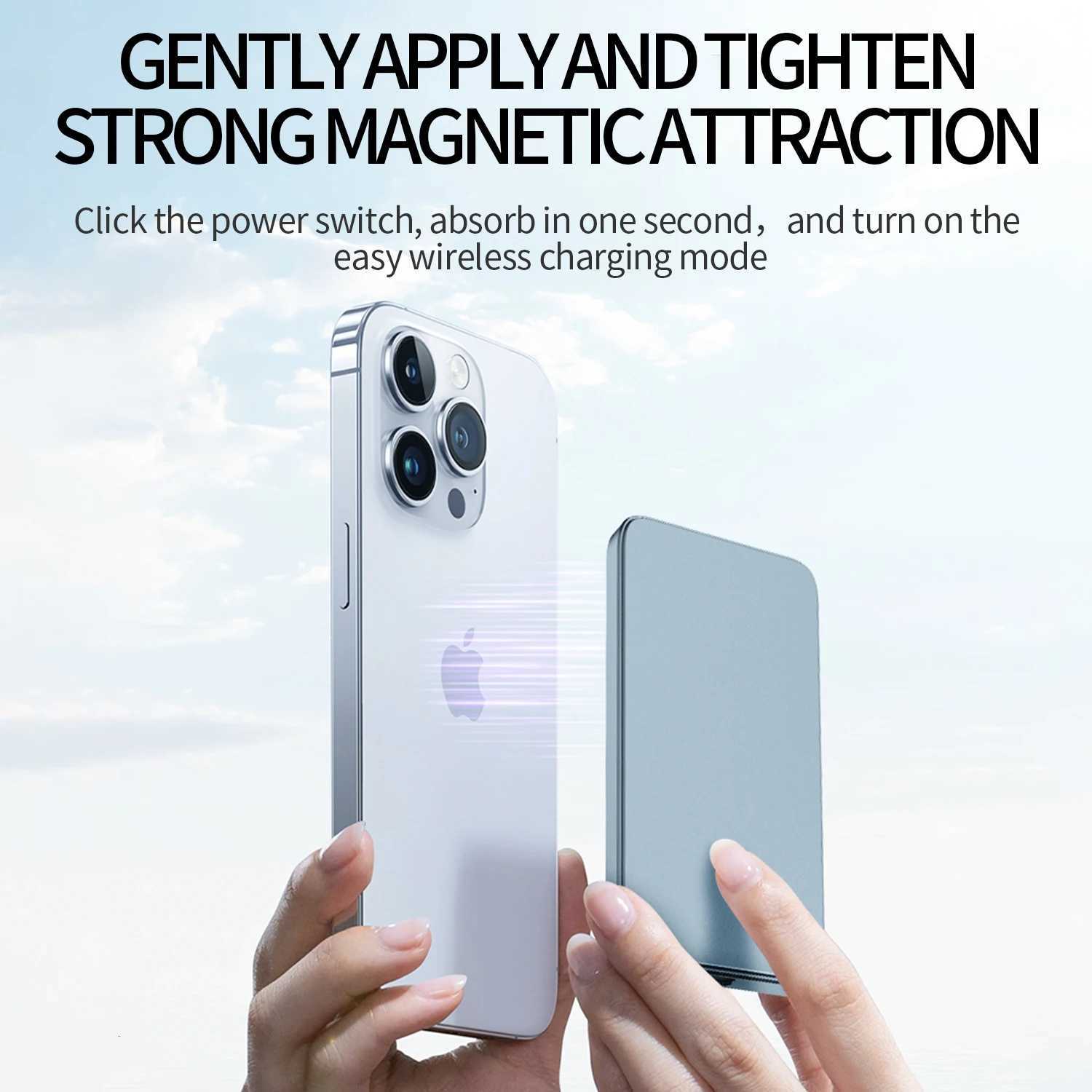 2024 New tra thin Alloy Powerbank Magnetic Power Bank Wireless Fast Charger For iPhone 15 14 13 12 Backup battery For H251213