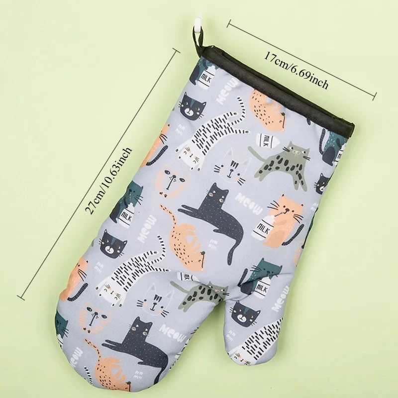 Heat Resistant Microwave Oven Mitts Gloves Anti Scald Insation Non Slip Kitchen Baking Tools H251212
