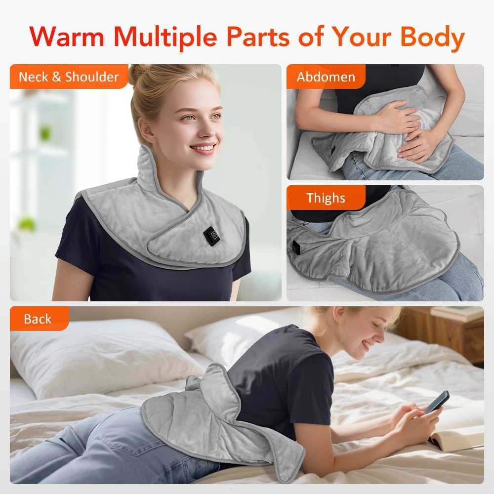 Electric Heating Shoulder Neck Pad Winter Soft Hot Compress Back Shawl Thermal Mat USB Heated Back Wrap Office Warmer Blanket Y251212
