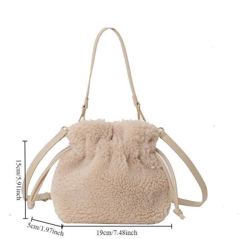 Large Capacity Plush Bag Female Fall and Winter Hairy Handheld Shoulder Slanting Cross Furry Simple VersatileT251213