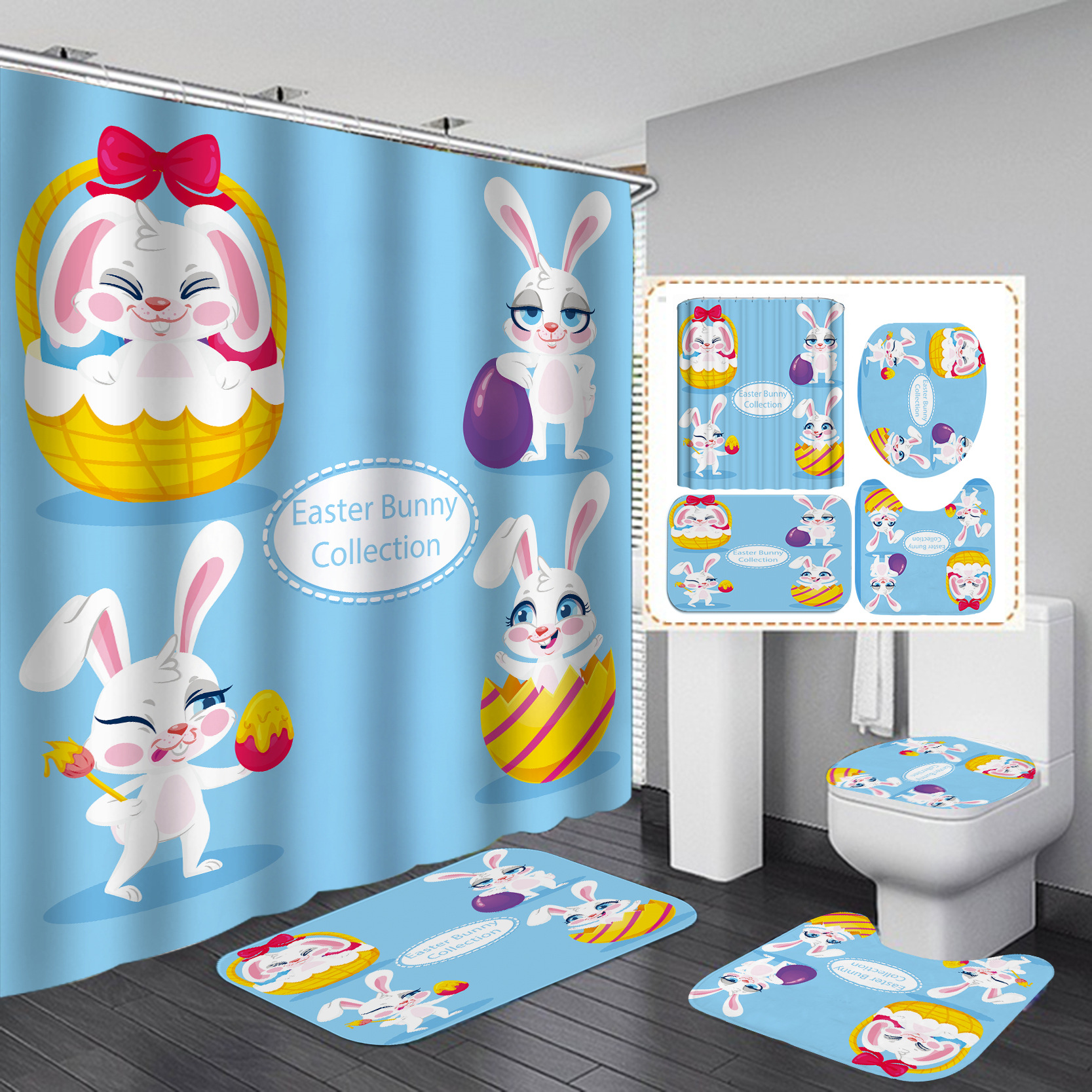 YL-37949 Digital Printing Waterproof Bathroom Composite Water-Saving Shower Curtain, Factory Direct Supply, Shower Curtain Wholesale