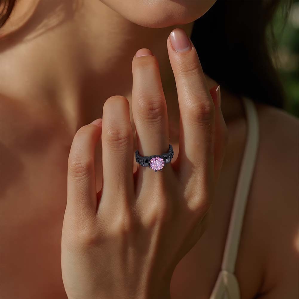 Skull Ring female zircon hand jewelry fashion personalized punk jewelry 230505