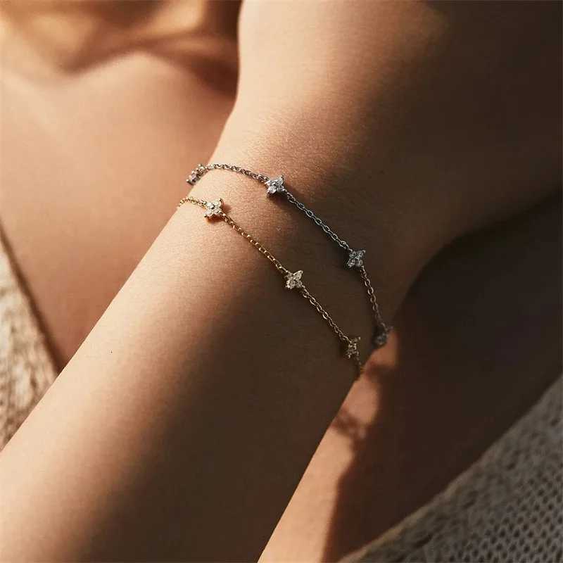 2025 Trendy Crystal Flower Stainless Steel Women Fashion Elegant Korean Style Jewelry Perfect Anniversary Gift M251213