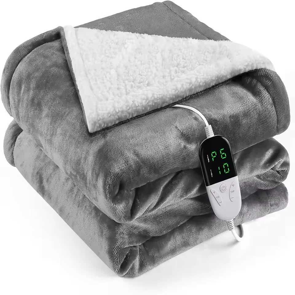 Electric Blanket Winter Fleece Heated Blanket Body Warmer Velvet Thermal Blanket Automatic Thermostat Heated Mattress For Bed Y251212