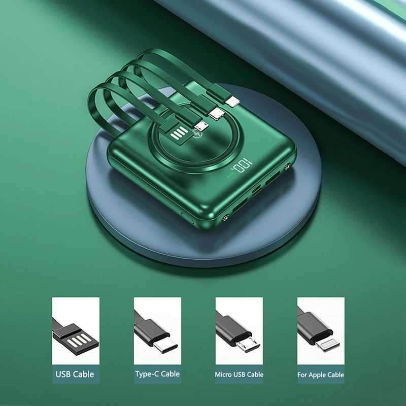 20000mAh mini Wireless Power Bank Built in Cable Portable Charger Powerbank for IPhone 16 15 S24 S23 H251213