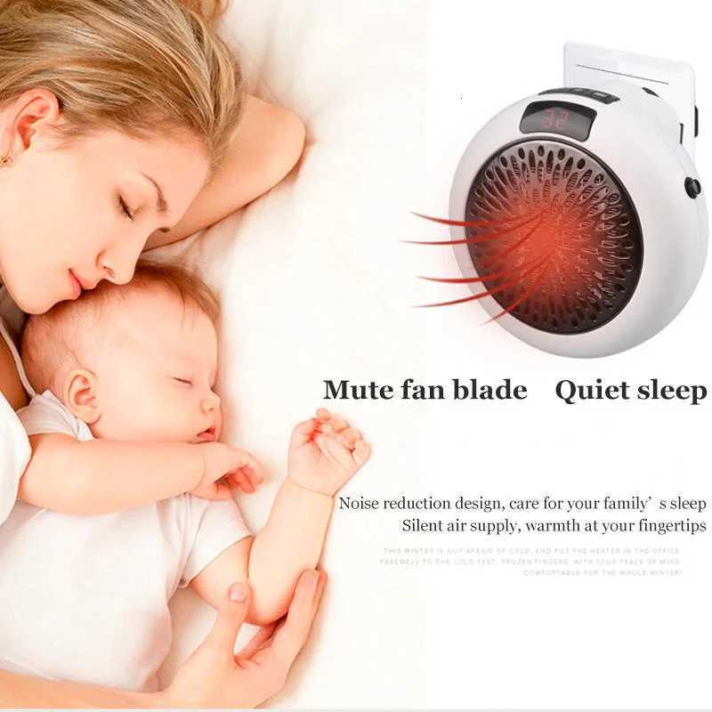 Electric Portable Heater Mini Wall Mount Home Office Desktop Warm Air Heater Warmer Fan Silent Remote Fast Heat Thermostat Y251213