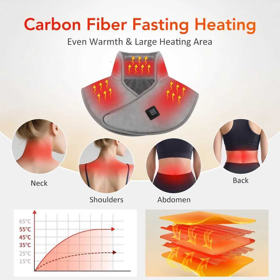 Electric Heating Shoulder Pad Hot Compress Warming Blanket Heating Neck Wrap Mat 3 Level Temperature Controller Winter Warmer Y251212