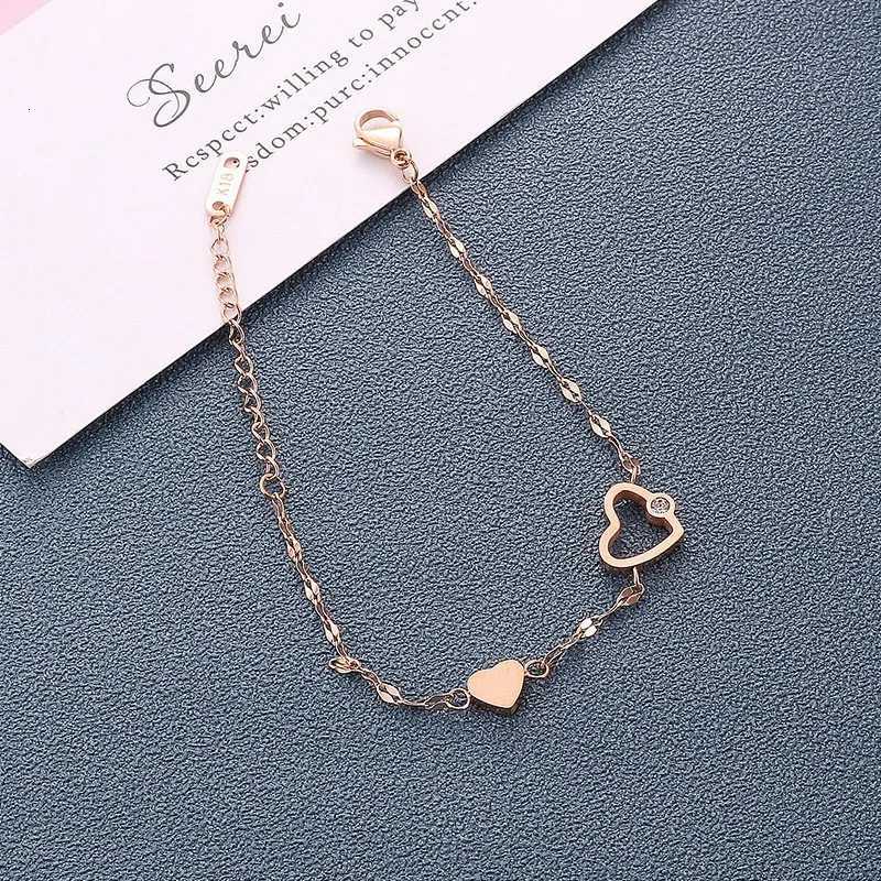 2023 New Fashion Trend Titanium Stainless Steel Elegant Delicate Zircon Heart Women Jewelry Wedding Party Premium Gifts M251213