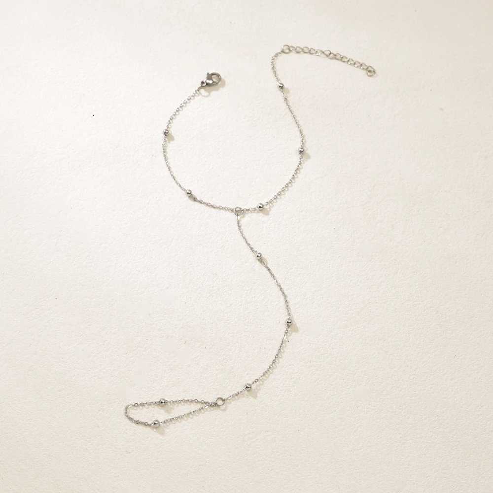 S55 Cross-border InS-style stainless steel chain for women a unique and elegant one-piece finger chain M251213