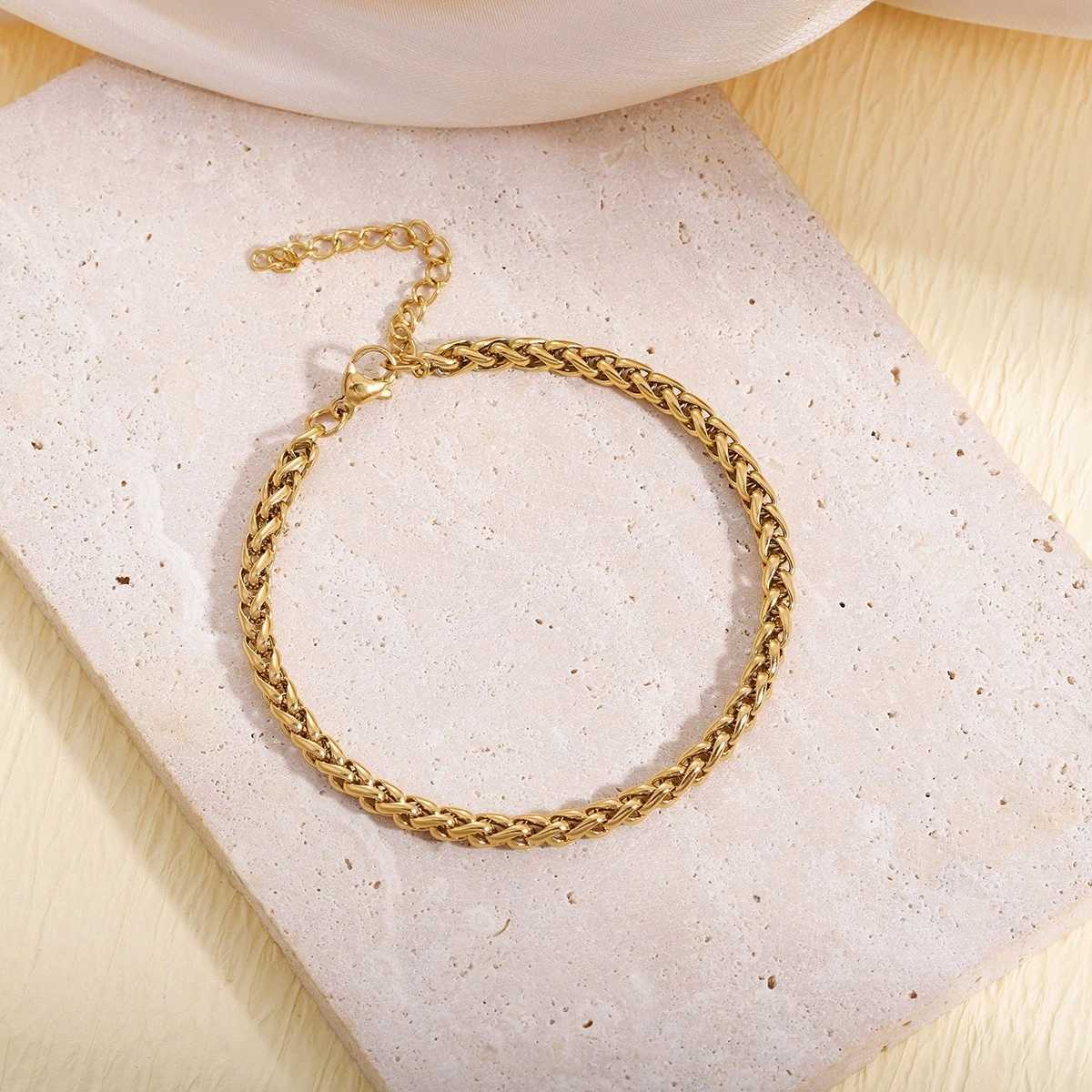 Womens Stainless Steel Thick Chain Oval Twist Jewelry Set M251213