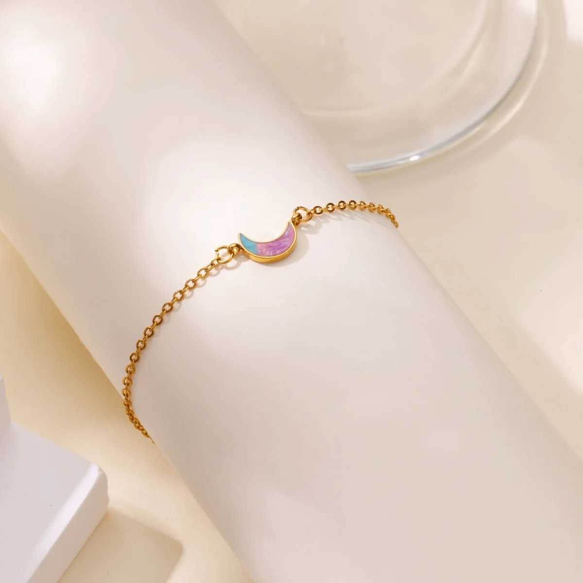 Birth Flower for Women Girl Gold Plated Stainless Steel s Cubic Zirconia Charm Wrist Jewelry Freeshipping Items M251213