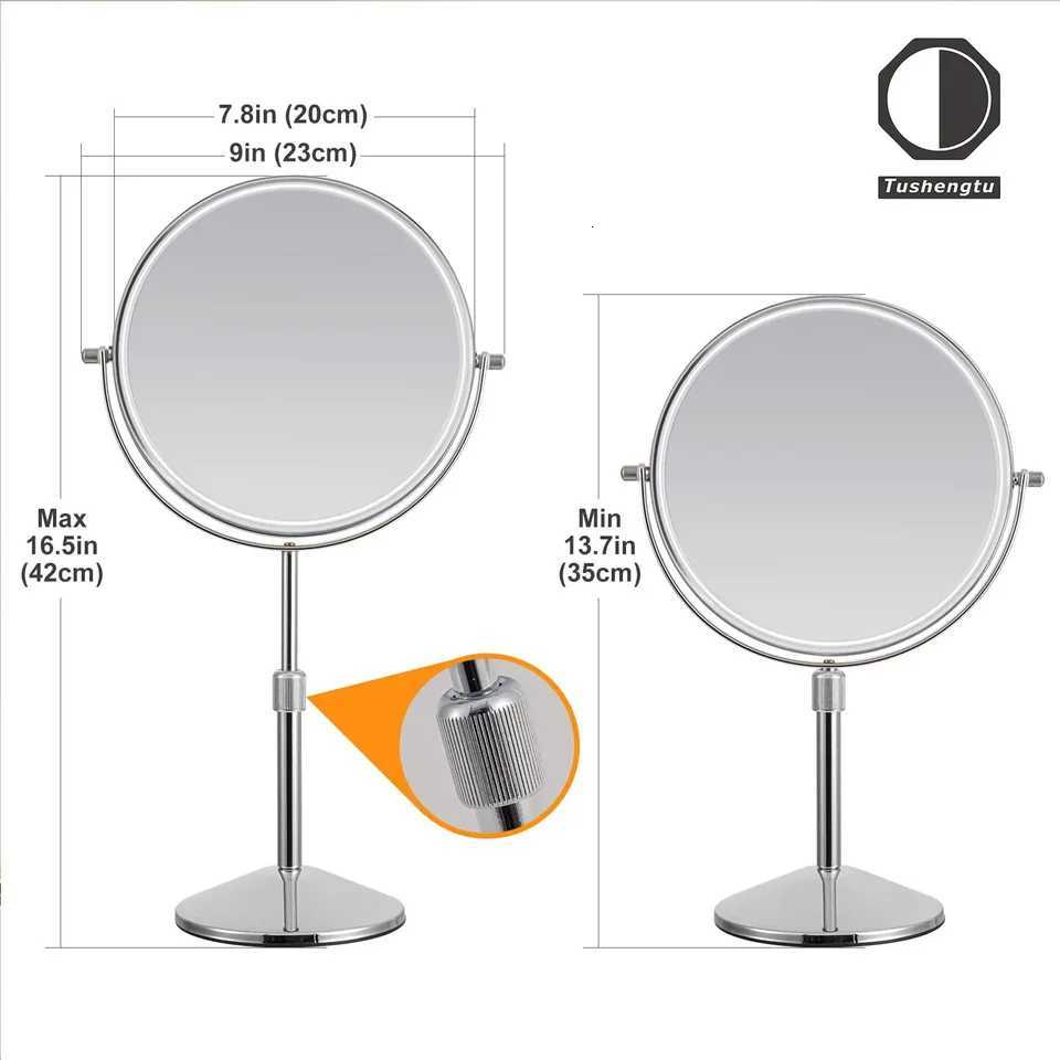 Tusheng Magnification Makeup Mirror 360 Rotating Professional Desktop Cosmetic Mirror 8 Double Sided Magnifier standT251213