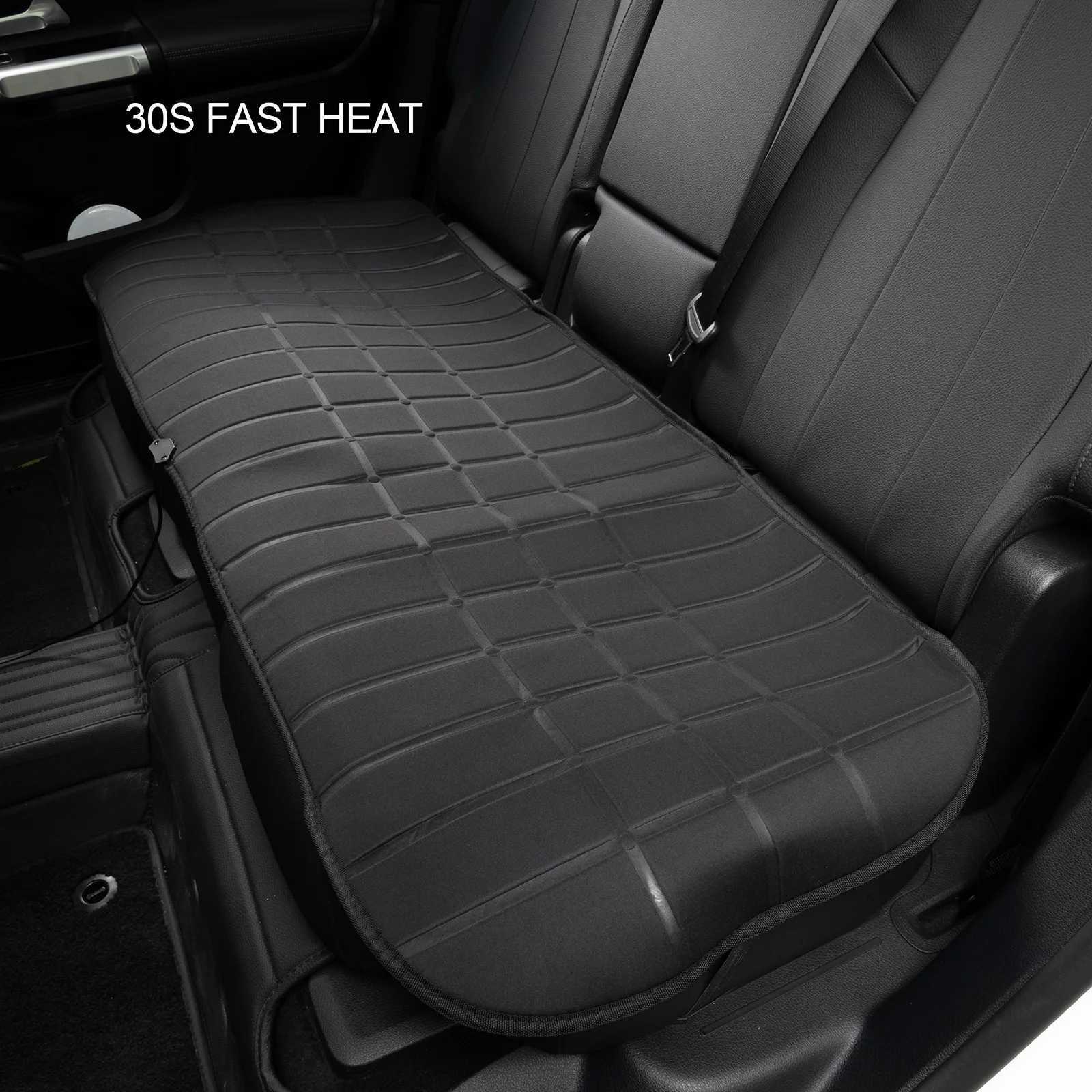 Car 2nd Row Heated Rear Seat Cover Cushion Warmer Pad 12V 24V Universal Winter Warming Heater Protector Accessories Y251212