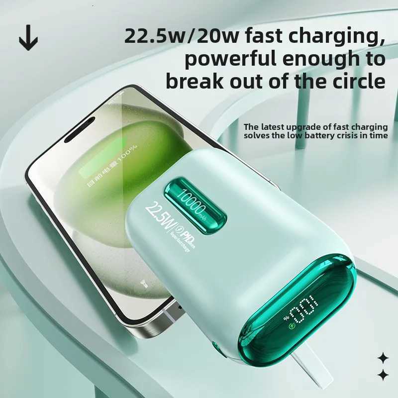 20000 Mah Built-in Cable Fast Charge Sharing Mini Cpact Wholes Mobile Power BankWith LED Power DisplayCes with 2 Lines H251213