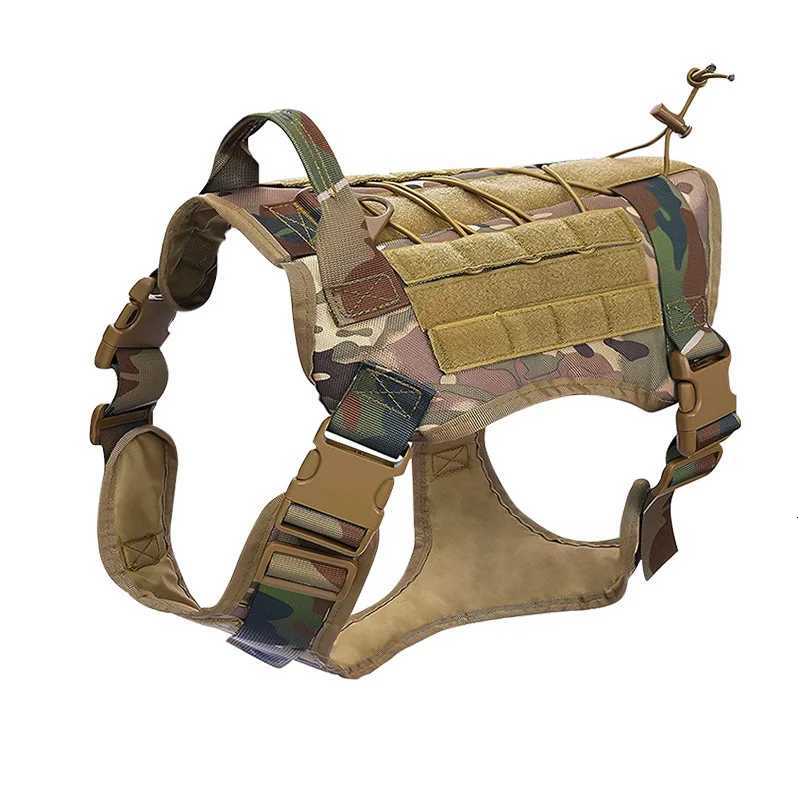 Tactical Camouflage Dog Vest Harness for Medium and Large DogsEasy Control and Comfortable for Hiking Training and Outdoor M251213