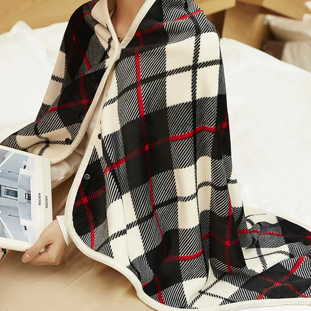 Wearable Heating Electric Blanket Shawl 5v USB Fleece Throw Blanket Adjustable Rope Warm Carpet Fast Heating for Outdoor Home Of Y251212