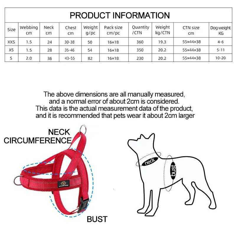 Harness for A Small Dog Harness Harnait Dog Chest Nylon Large Dog Harness Small Breed GXQ04 M251213