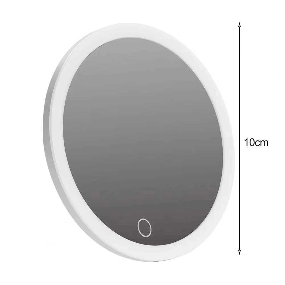 10CM 30X Magnifying Mirror With Tweezers Travel LED Makeup Mirror 3 Suction Cups Rechargeable Dimmable Magnified Vanity MirrorT251213