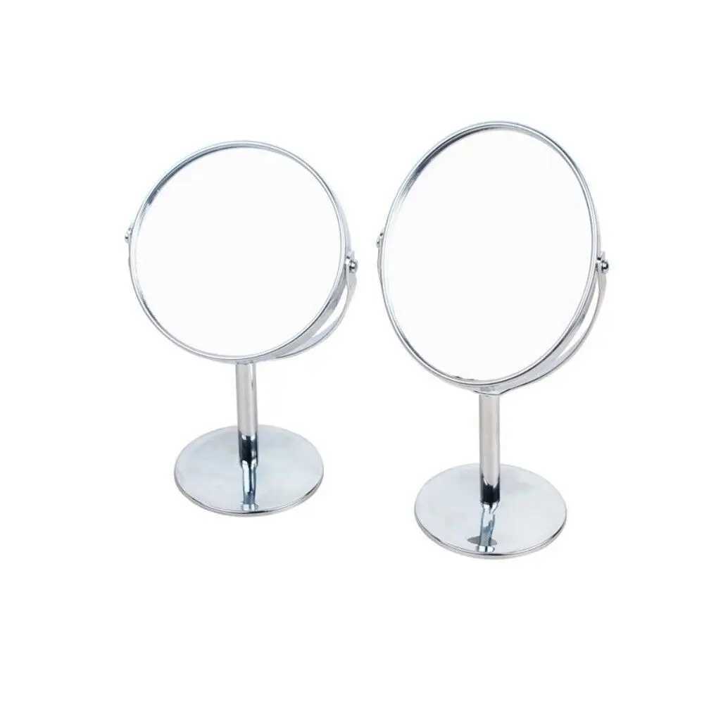 High Quality Iron-carbon Alloy Makeup Mirror Silver Oval Double Cosmetic Mirror Glass MirrorT251213