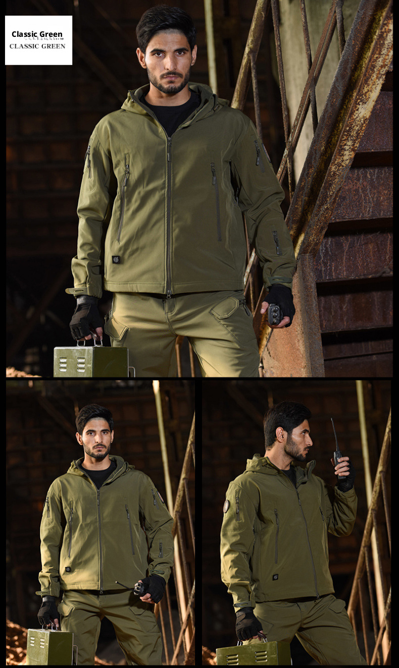 camouflage Men's Clothing designer Jackets Charge jacket men's style waterproof military fan suit windbreaker cold proof suit outerwear over