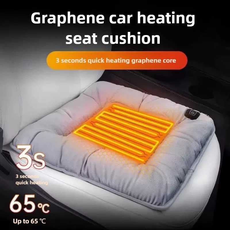 Car Heated Seat Cushion Winter Plush Seat Cushion Quick-Heating For Car Home 12V USB Electric Heating Single Pad Y251212