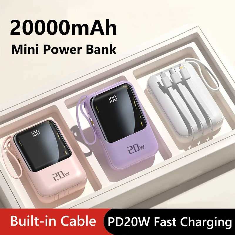 20000mAh 20W Fast Charging Mini Power Bank Digital Portable Battery Charger Powerbank for iPhone 17 16 15 H251213