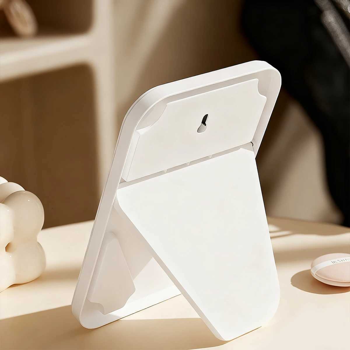 1 portable pink/white makeup mirror foldable travel makeup mirror home I am a dressing table dormitory beauty mirrorT251213