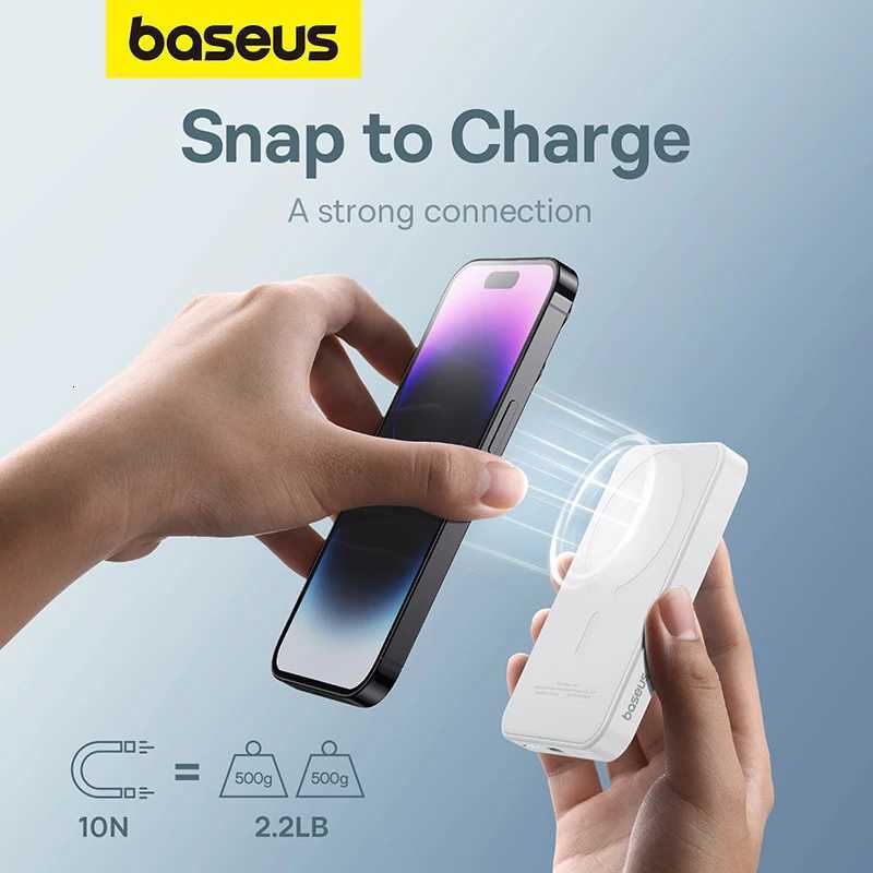 Baseus Magnetic Power Bank Wireless External Battery For Powerbank Portable Charger For iphone 15 14 13 12 Mini Pro Max H251213