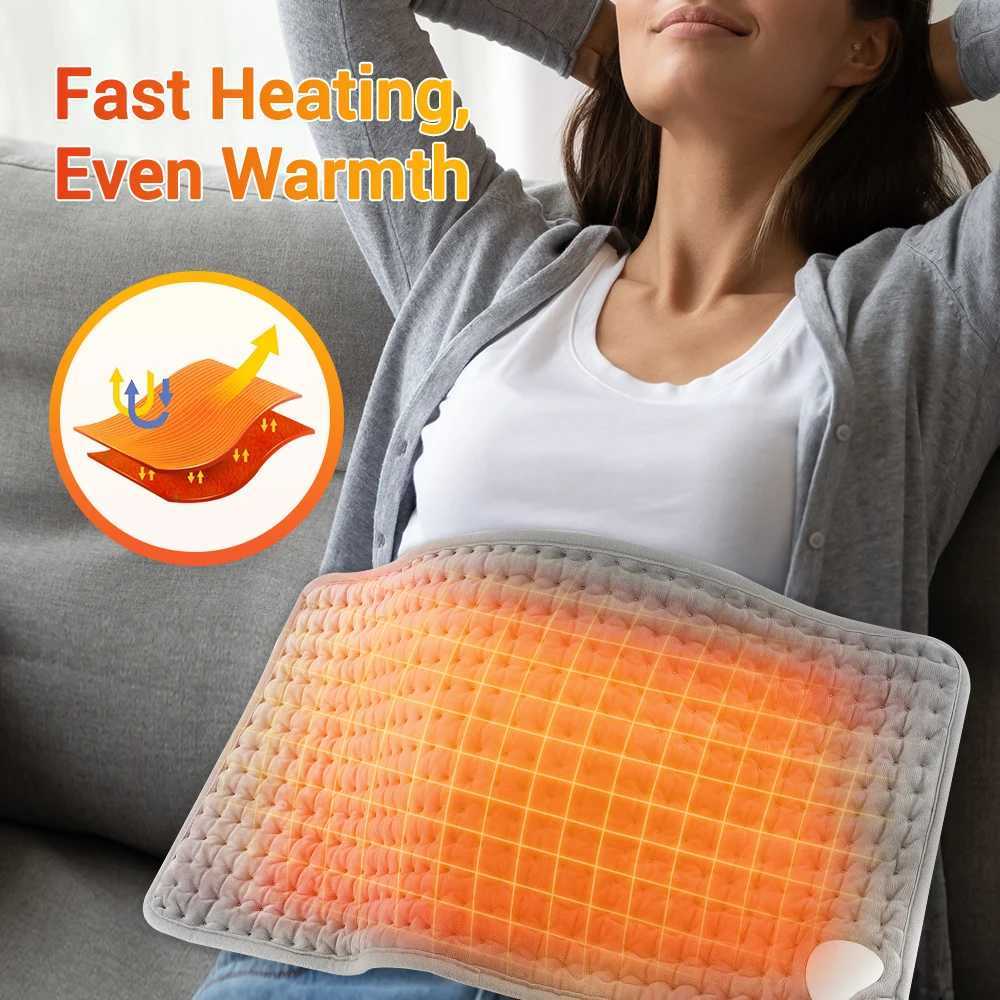Electric Heating Waist Pad Adjustable Temperature Massage Waist WarmHot Compress For Abdomen Uterus Thermal Lumbar Support Belt Y251212