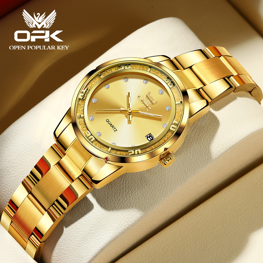 OPK Designer Women's Watch Waterproof Luxury Sports Wristwatch Free Shipping Wholesale Steel Band Rhinestone Simple And Elegant Women's Watc